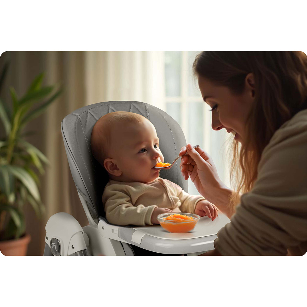 Krzesełko do karmienia Elite szare