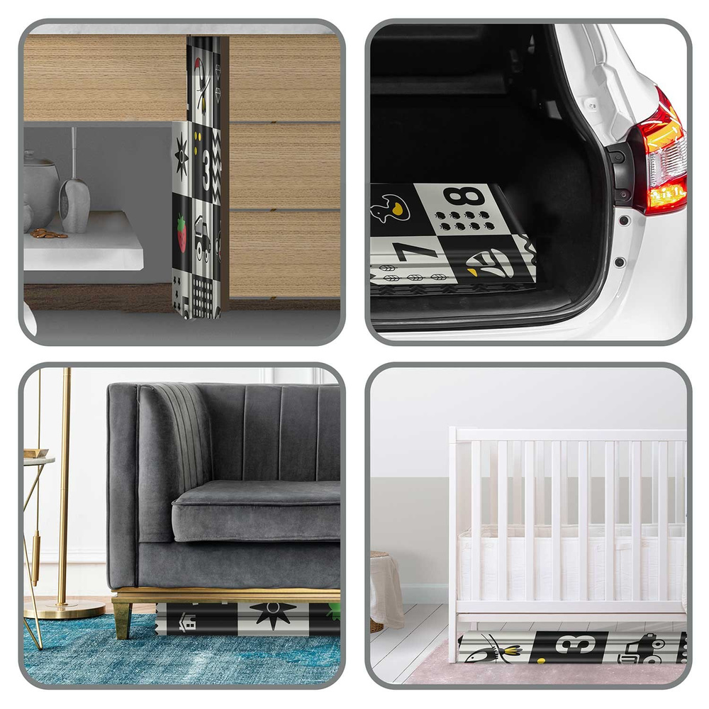 Mata piankowa edukacyjna składana 200 x 180 x 1 cm  ocean-liczby