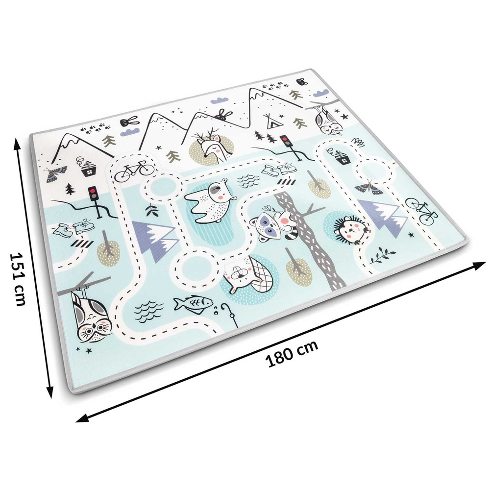 Mata piankowa edukacyjna zwijana 180 x 150 x 1,5 cm