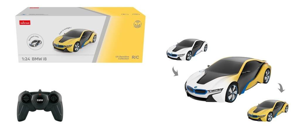 BMW i8  skala 1:24 Rastar 484004 samochód sterowany UV Sensitive Collection