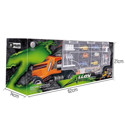 Ciężarówka duża +7 aut znaki drogowe samochody zestaw OUTLET