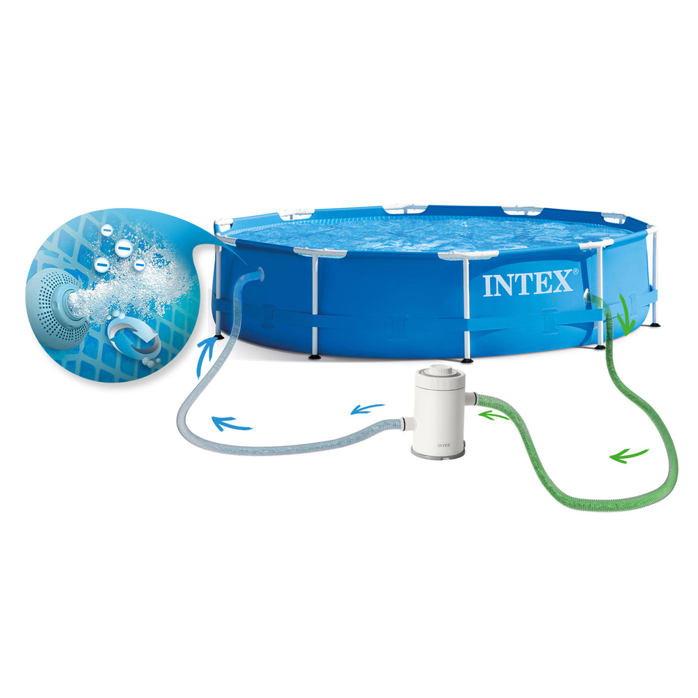 Basen ogrodowy stelażowy 305 x 76 cm 9w1 INTEX 28202