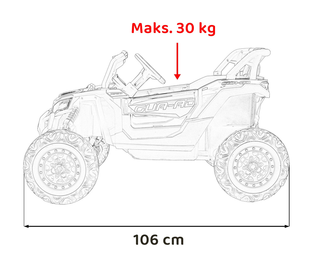 Pojazd Buggy ATV Defend 4x4 Pomarańczowy