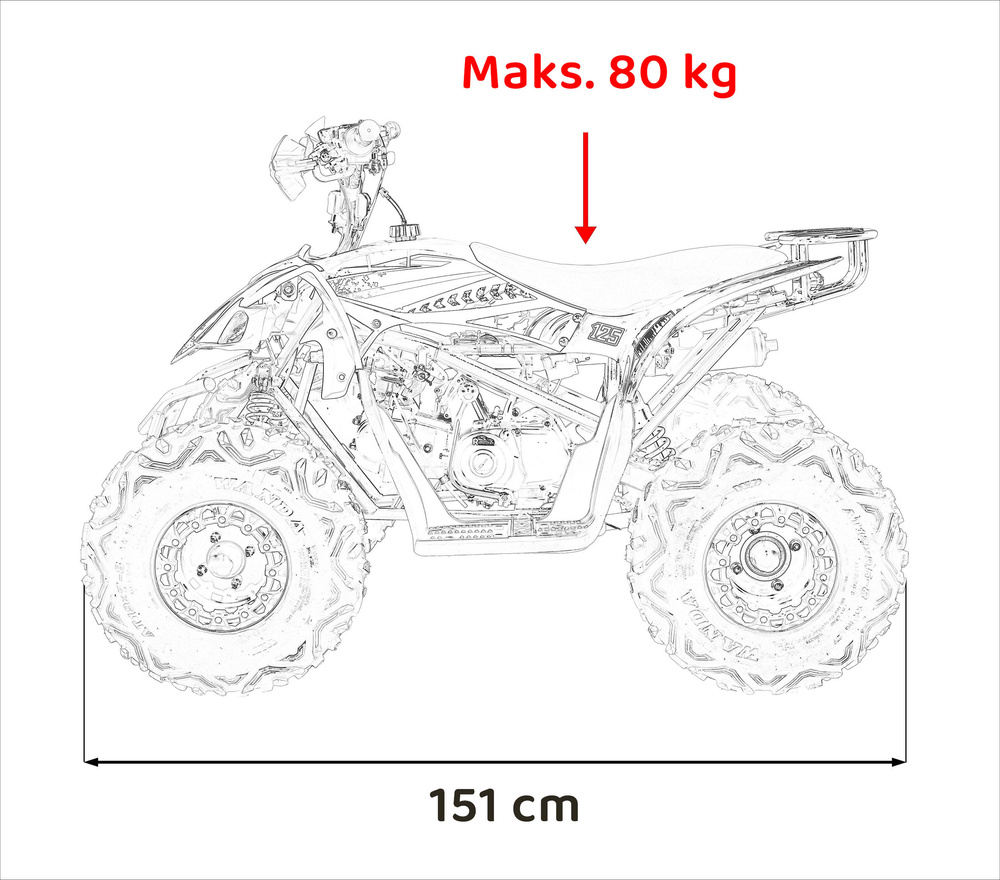 Pojazd Quad Spalinowy DESERT STORM Pomarańczowy