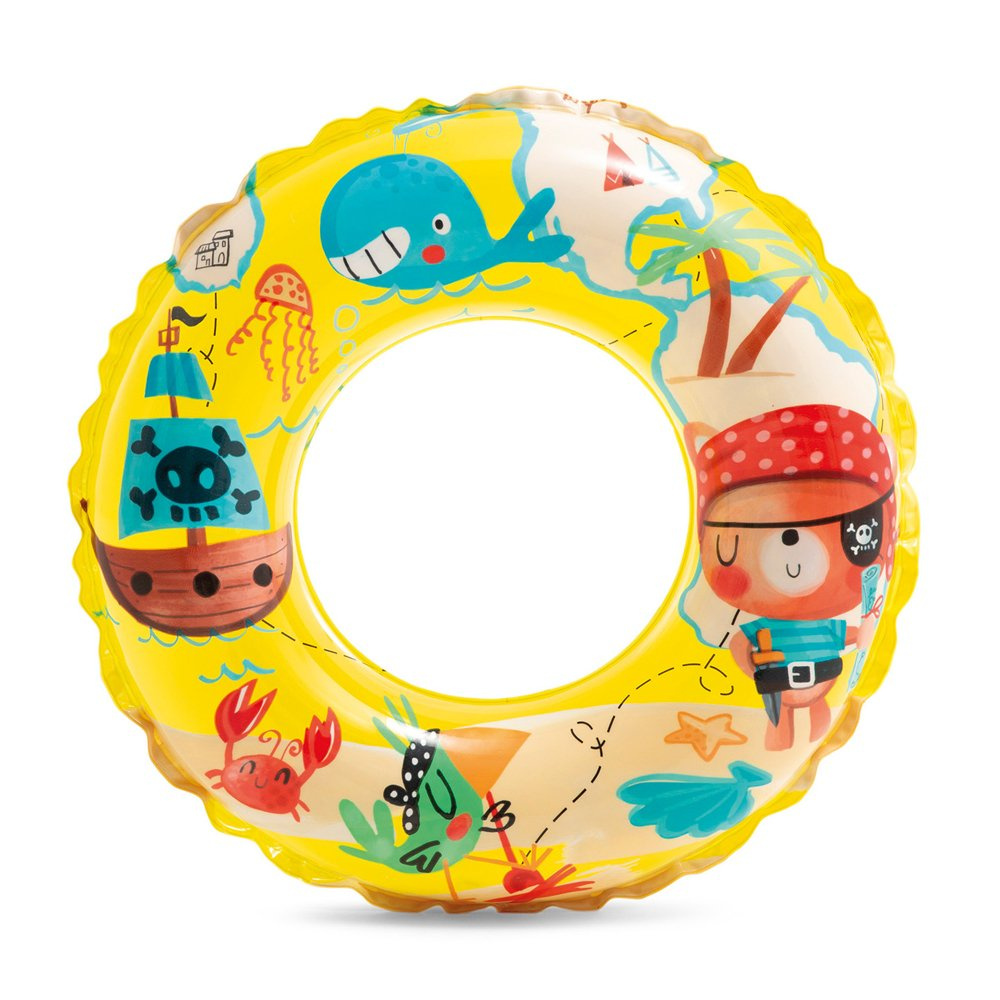 Koło dmuchane 61cm do pływania żółte Intex 59242
