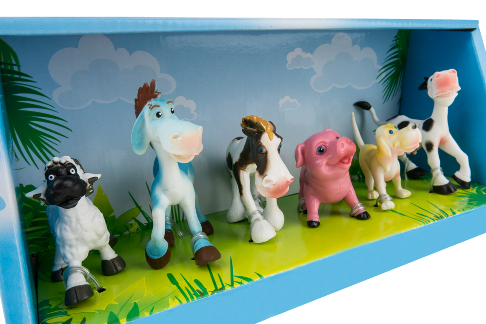 Zestaw zwierząt gumowych Farma figurki Gospodarstwo 6 sztuk