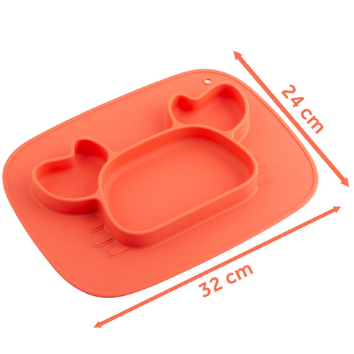 Talerzyk dla dzieci silikonowy do karmienia krab 