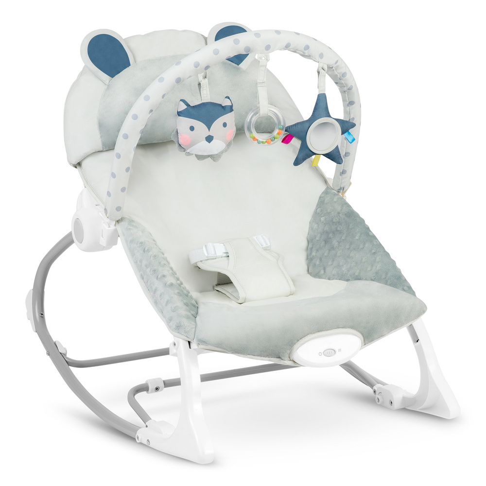 Leżaczek bujaczek z wibracją  - szary