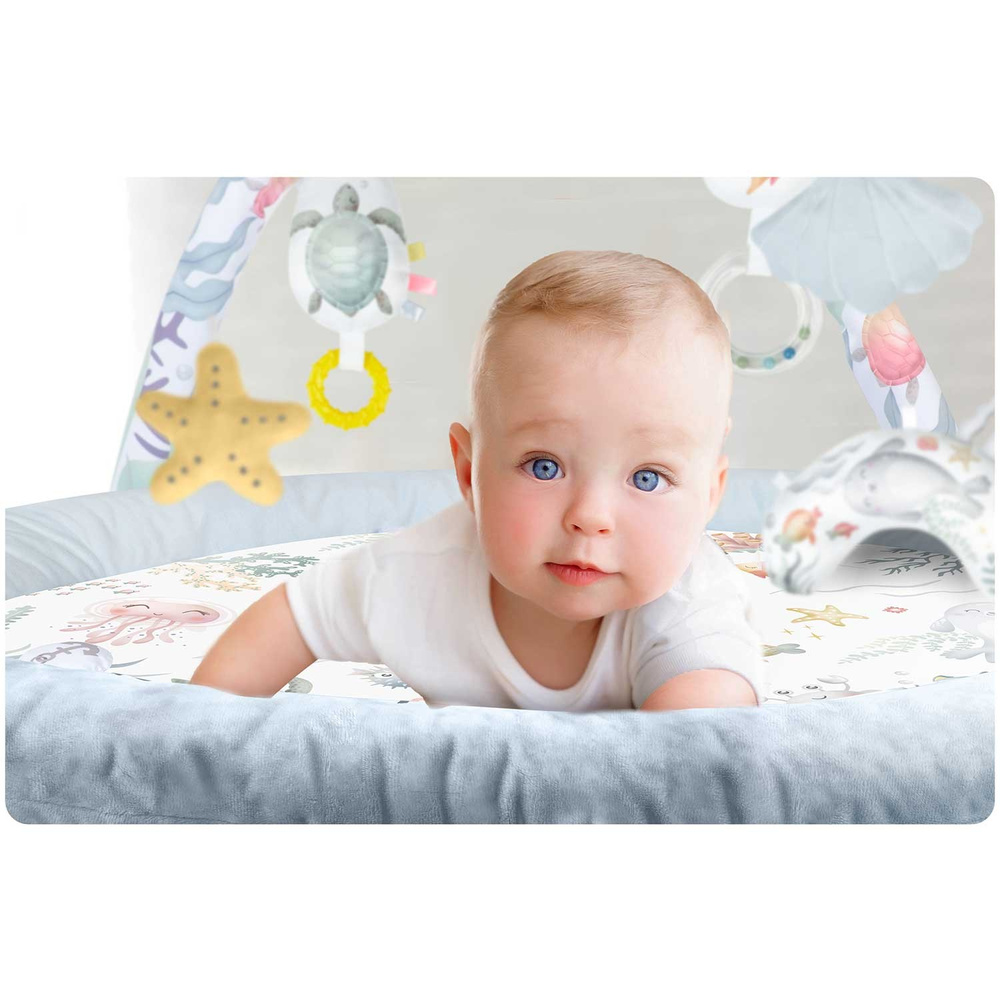 Mata edukacyjna interaktywna -niebieska