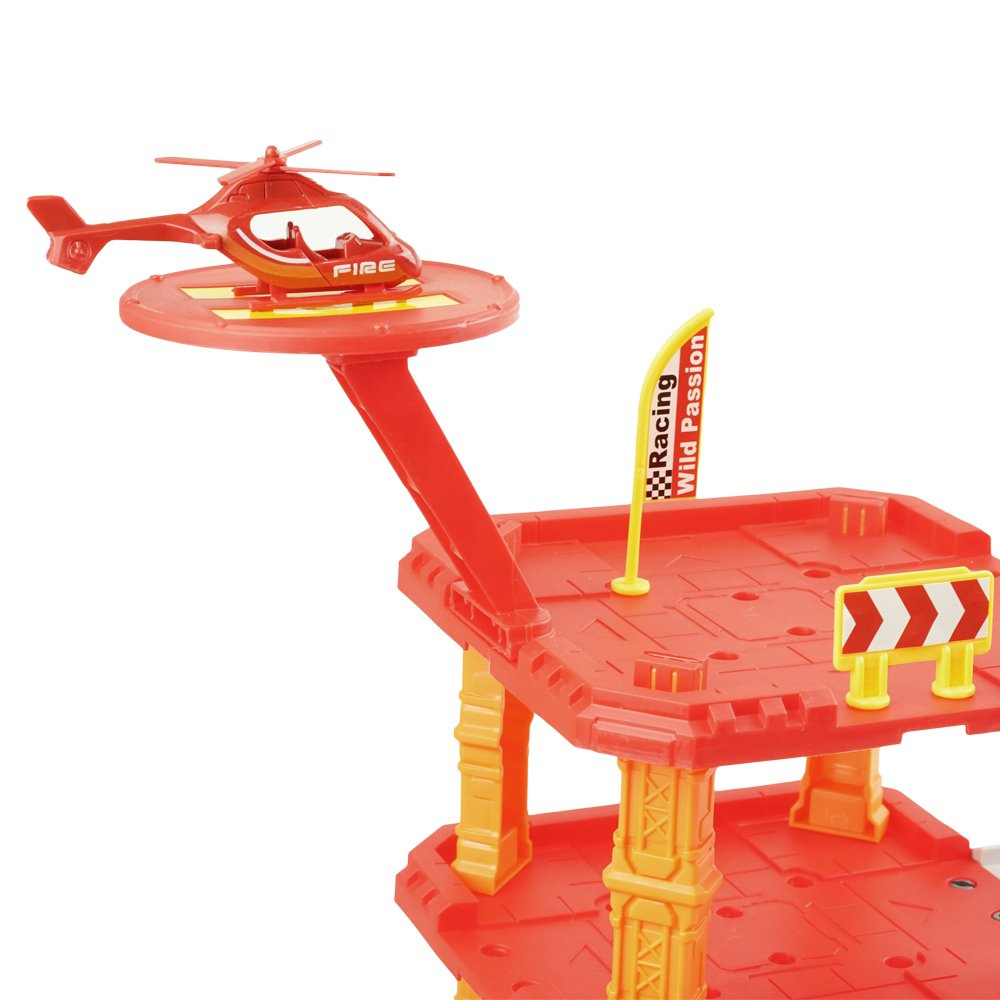 Straż pożarna parking garaż remiza helikopter auta