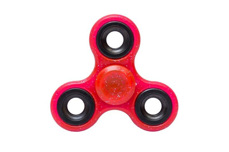 Fidget spinner brokatowy 7,5 cm różne kolory