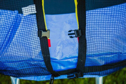 TRAMPOLINA BAUERKRAFT Z SIATKĄ ORAZ DRABINKĄ 244-252CM