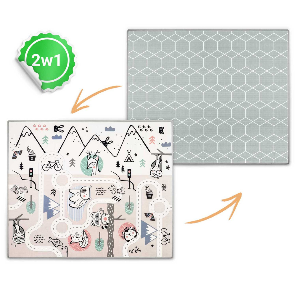 Mata piankowa edukacyjna zwijana 180 x 150 x 1,5 cm