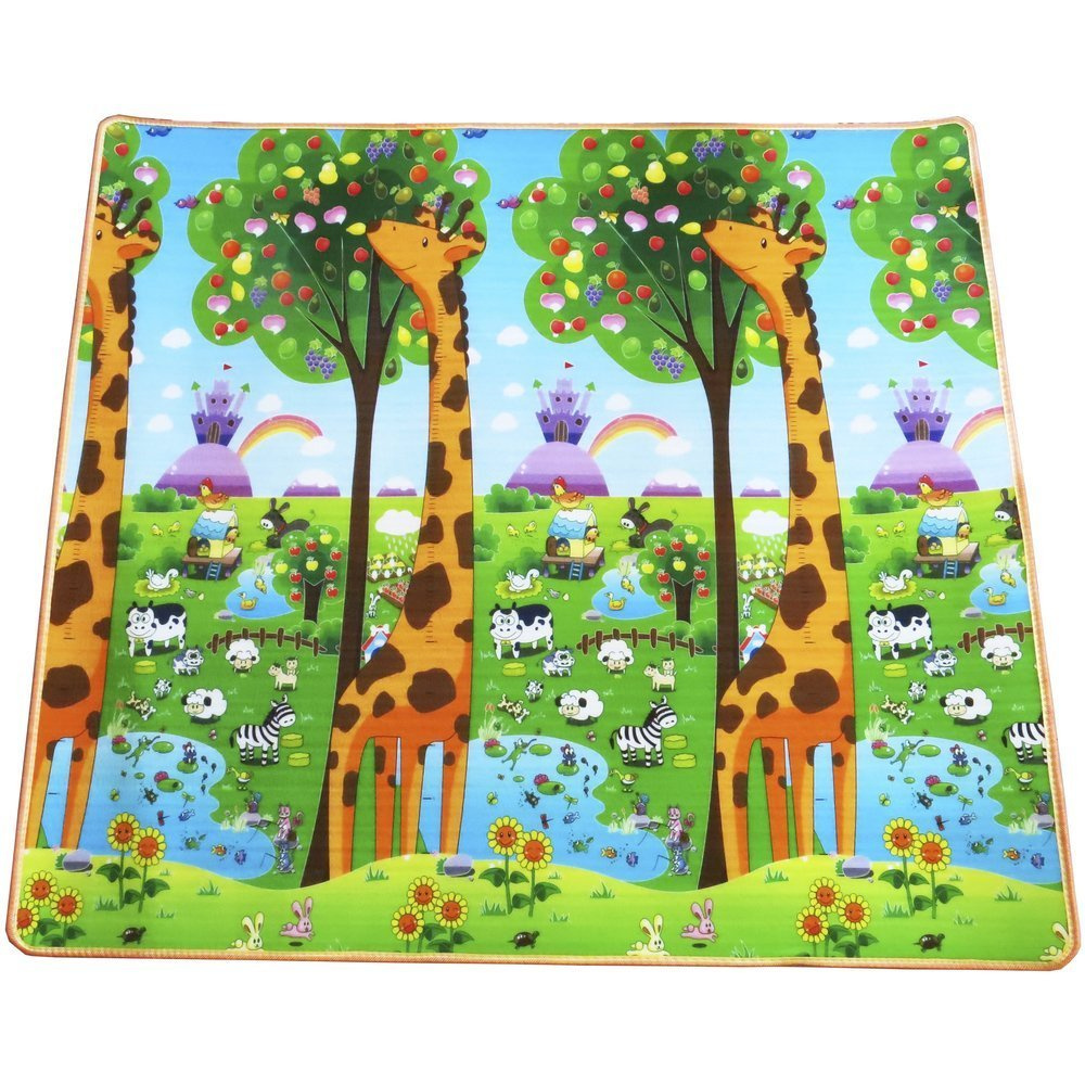 Dwustronna mata piankowa dla dzieci 177x197 cm XXL