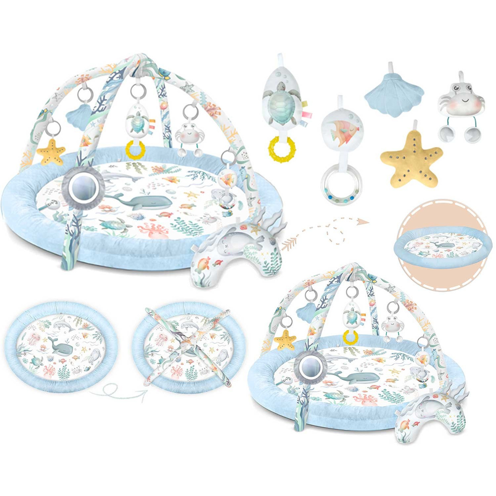 Mata edukacyjna interaktywna -niebieska