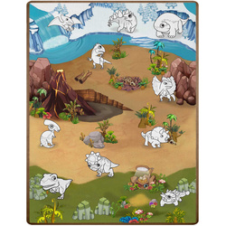 Duża mata do kolorowania dla dzieci 120 x 92 cm z mazakiem GRATIS