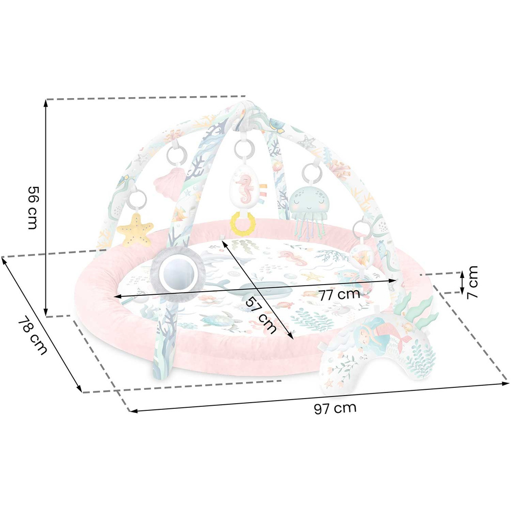 Mata edukacyjna interaktywna Ocean - różowa