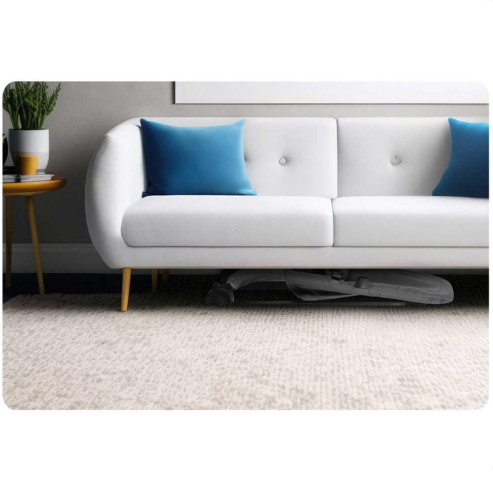 Leżaczek bujaczek z zabawkami - szary