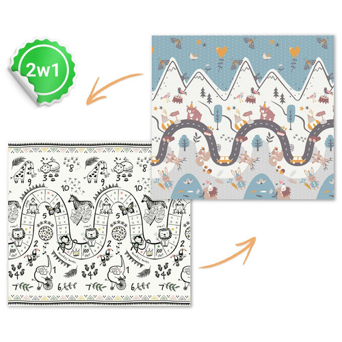 Mata piankowa edukacyjna składana 200 x 180 x 1 cm