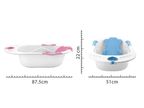 Wanienka z siedziskiem różowa 83 x 50 x 23 cm KINDERSAFE 