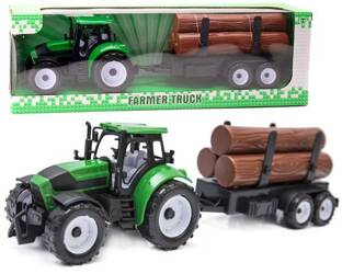 Traktor z przyczepą ciągnik maszyna rolnicza wóz