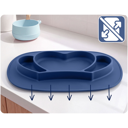 Talerzyk dla dzieci silikonowy do karmienia korona