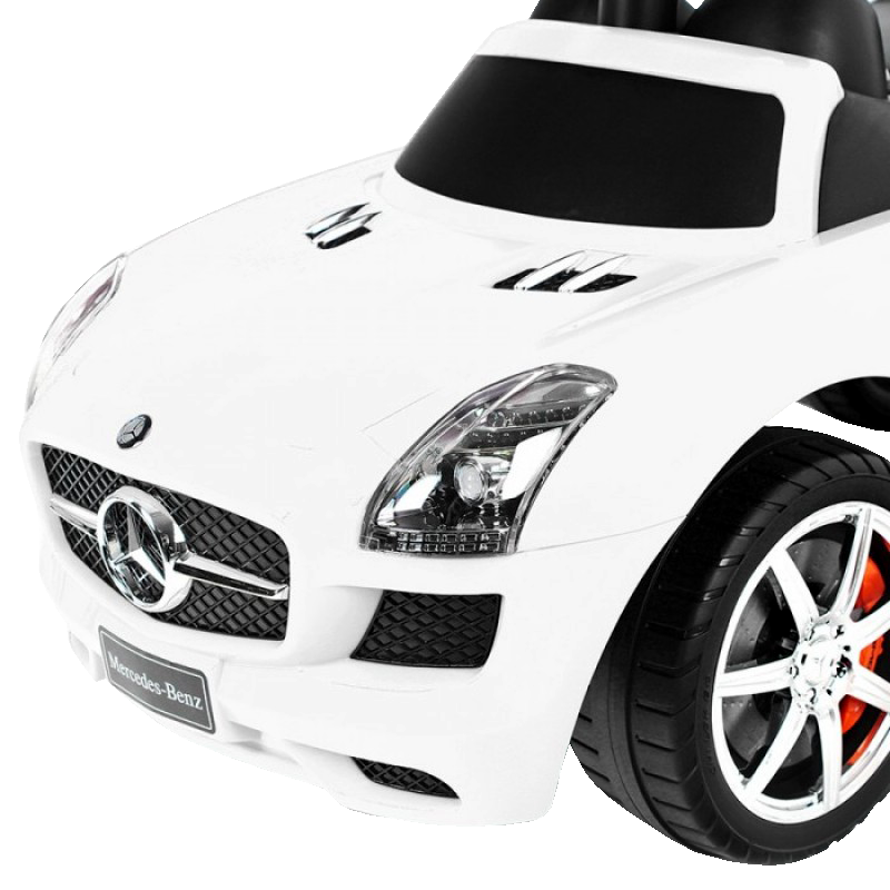 Jeździk 3w1 pchacz auto Samochód dla dzieci Mercedes Biały melodie klakson