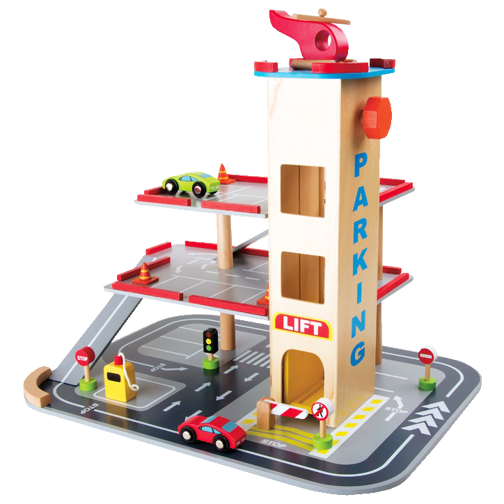 Drewniany parking piętrowy GARAŻ Duży