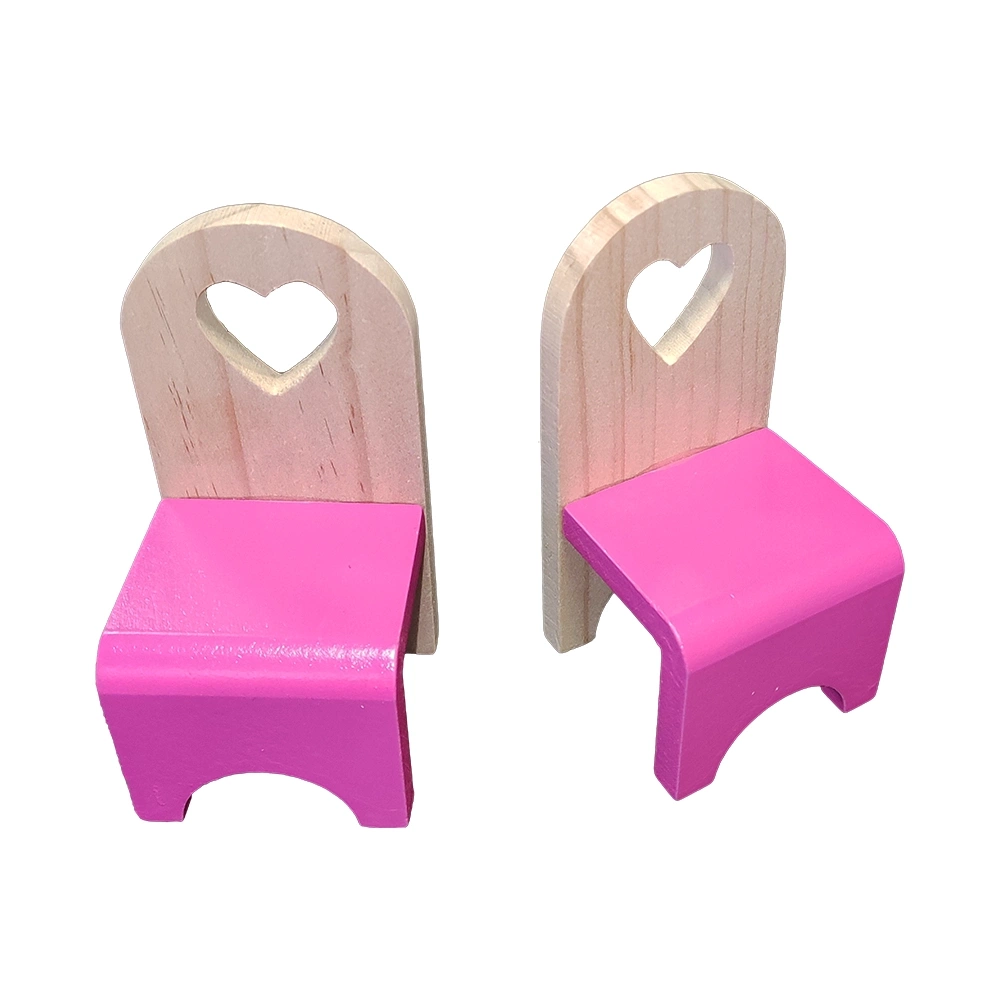 Zestaw drewnianych mebelków do domku dla lalek do salonu, jadalni