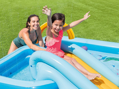 Dmuchany, wodny plac zabaw zjeżdżalnia dżungla JUNGLE INTEX 57161