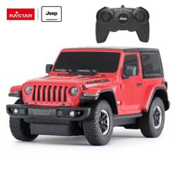 Jeep Wrangler JL skala 1:24 Rastar 79500 samochód sterowany czerwony