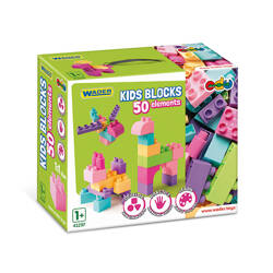 Kids Blocks Pink klocki 50 el. wader 41297