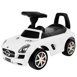 OUTLET Jeździk 3w1 pchacz auto Samochód dla dzieci Mercedes Biały melodie klakson