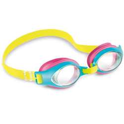Okulary do pływania rózowo- niebiesko- żółte INTEX 55611