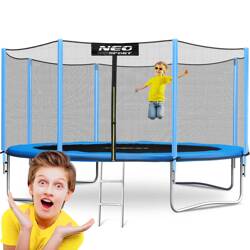 Trampolina ogrodowa 12ft/374cm z siatką zewnętrzną i drabinką