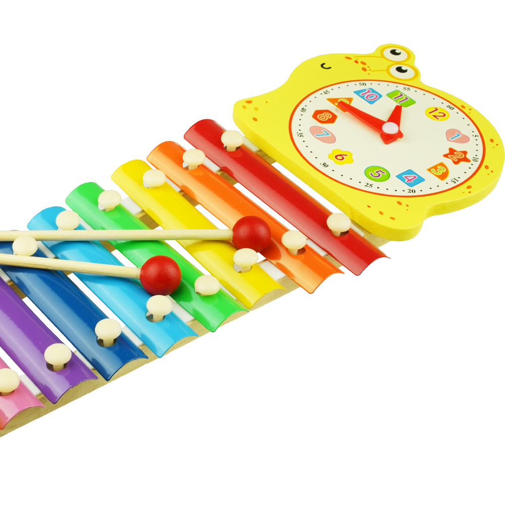 Cymbałki drewniane ślimak zabawka dla dzieci zegar 