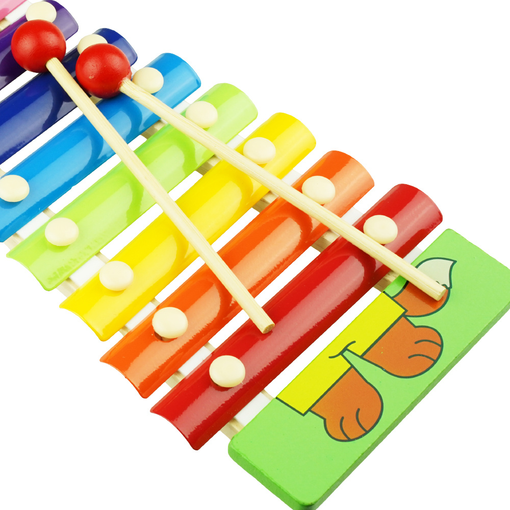 Cymbałki kolorowa edukacyjna zabawka muzyczna dla dzieci lisek