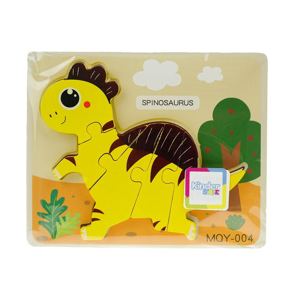 Drewniana kolorowa układanka puzzle dinozaury Spinosaurus