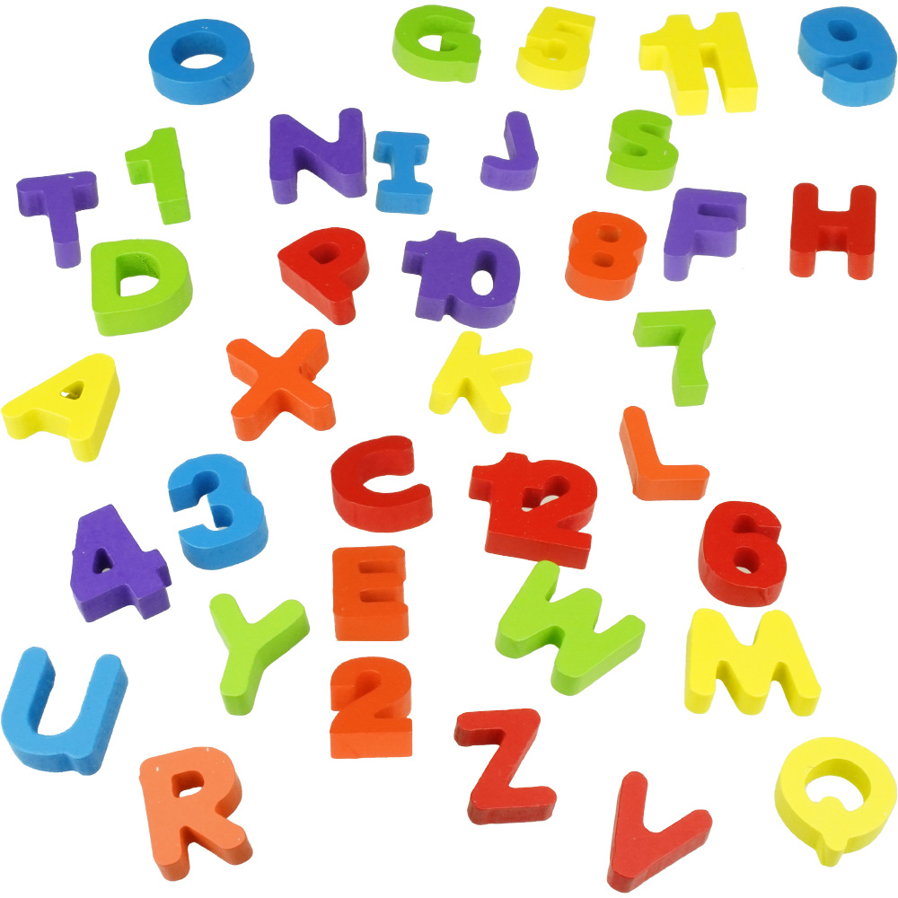 Drewniana układanka puzzle Alfabet Literki Cyferki i zegar  