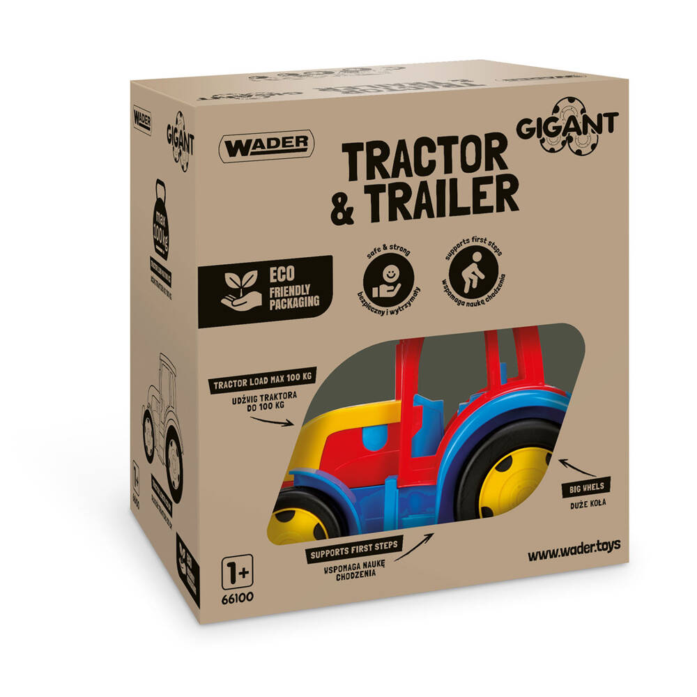 Gigant traktor z przyczepą wader 66100