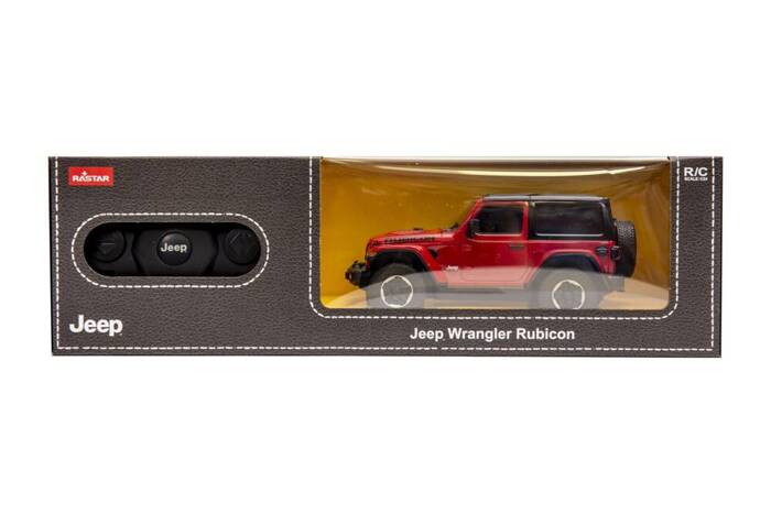 Jeep Wrangler JL skala 1:24 Rastar 79500 samochód sterowany czerwony