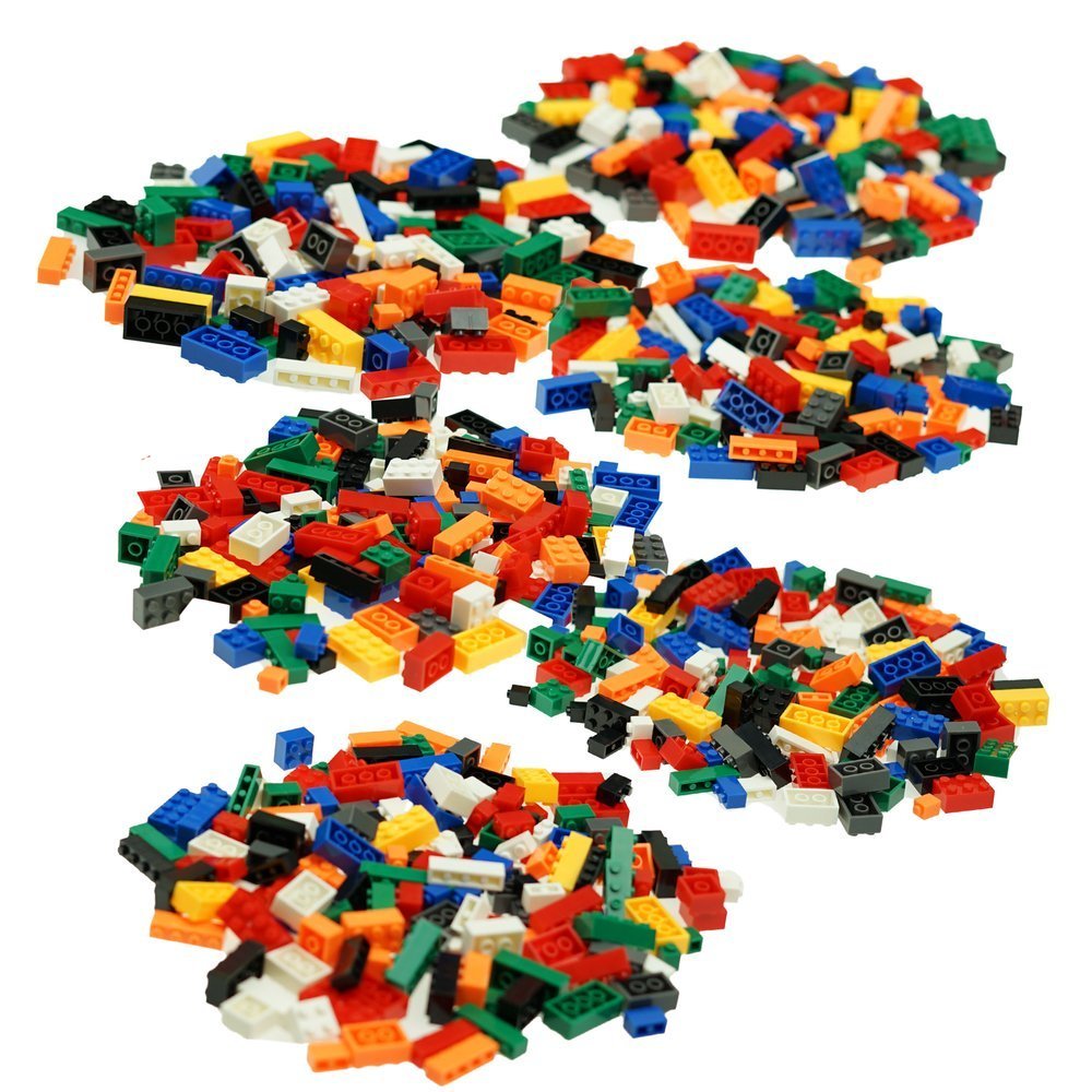 Klocki konstrukcyjne plastikowe 1000 elementów