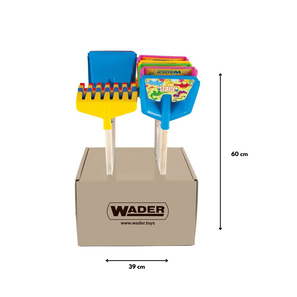 Łopata / grabie długie na drewnianym trzonku do piasku piaskownicy Wader 72302