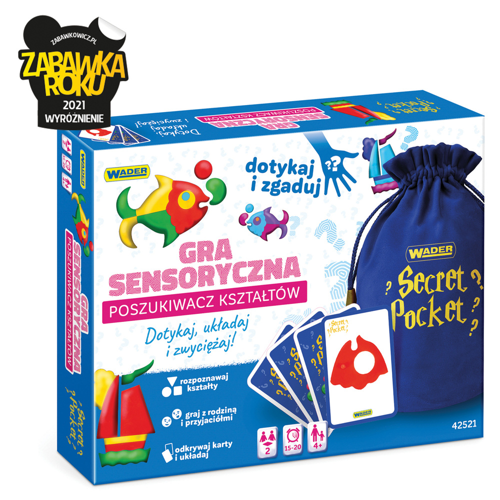 Play&Fun Secret Pocket Poszukiwacz Kształtów gra sensoryczna 42521 Wader