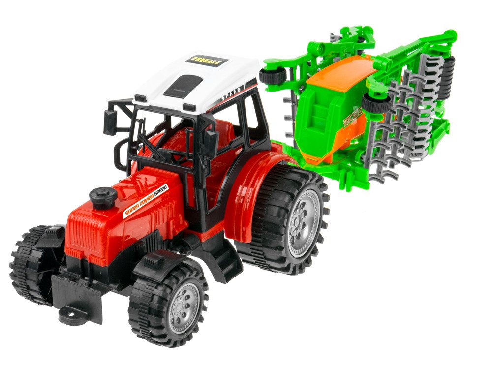 Traktor z siewnikiem ciągnik z maszyną rolniczą