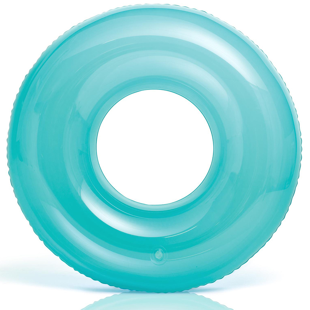 Transparentne koło do pływania o średnicy 76 cm niebieskie Intex 59260