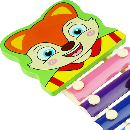Cymbałki kolorowa edukacyjna zabawka muzyczna dla dzieci lisek