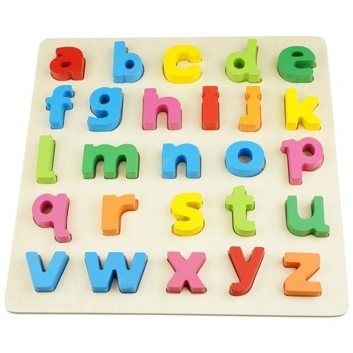 Drewniana układanka Alfabet małe literki Cyfry puzzle