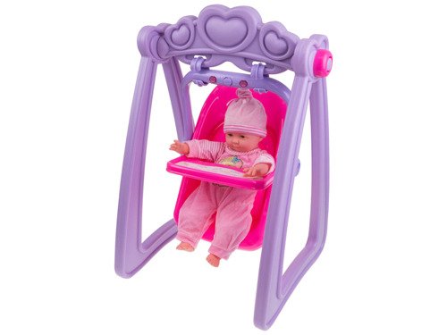 Huśtawka krzesełko nosidełko dla lalek z muzyką lalka