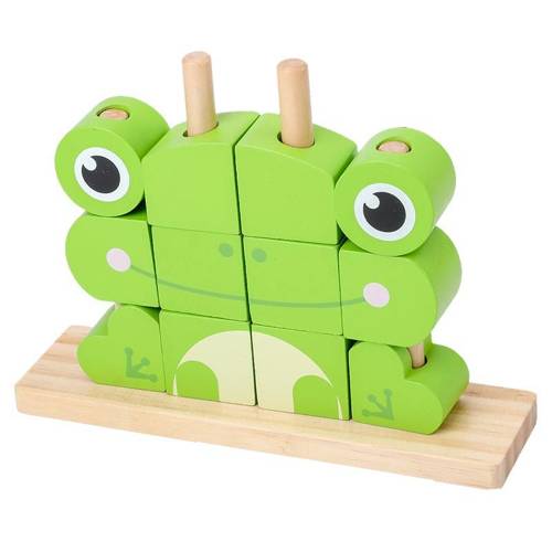 Montessori drewniane zwierzęta zmienne klocki kreatywne 
